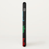 おもしろいユニーク名の繰り返し（黒）、 Case-Mate iPhoneケース (裏面/左)