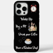 おもしろいユニーク犬とコーヒー愛好家 Case-Mate iPhoneケース (裏面)