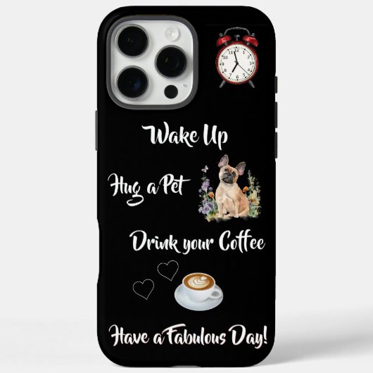 おもしろいユニーク犬とコーヒー愛好家 Case-Mate iPhoneケース (裏面)