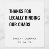 おもしろいユニーク結婚贈 ワインラベル (シングルラベル)