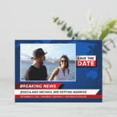 おもしろいユニーク速報TV青赤白写真 セーブザデート (スタンド正面)