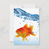 おもしろいユニーク金魚鉢の水 サンキューカード (正面)