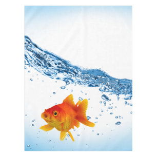 おもしろいユニーク金魚鉢の水 テーブルクロス