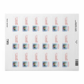 おもしろいユニーク雪だるまクリスマスツリー差出人住所 ラベル (フルシート)