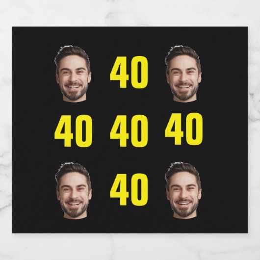 おもしろいユニーク40歳の誕生日フォトクールレトロ ビールラベル (シングルラベル)