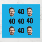 おもしろいユニーク40歳の誕生日フォトクールレトロ ビールラベル (シングルラベル)