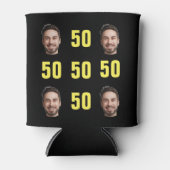 おもしろいユニーク50誕生日フォトクールレトロ 缶クーラー (正面)