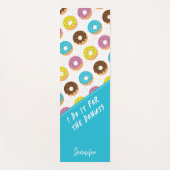 おもしろいユーモアのあるはドーナツのカラフルのために ヨガマット (正面)