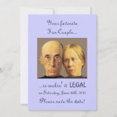 おもしろいユーモアのあるカップルユニークNerdy日付を保存 セーブザデート (正面)