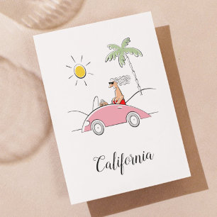 おもしろいユーモアのあるカリフォルニアレディ&ファンシーカー ポストカード