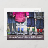 おもしろいユーモアのあるクリスマス シーズンポストカード (正面/裏面)