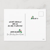 おもしろいユーモアのあるクリスマス シーズンポストカード (裏面)