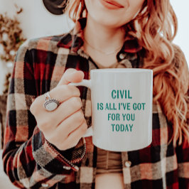 おもしろいユーモアのあるスナーキーワーディンググリーンフォント コーヒーマグカップ