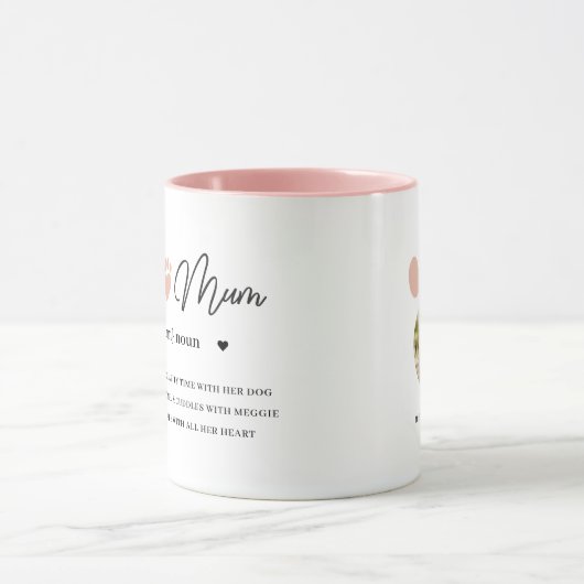 おもしろいユーモアのあるドグマパーソナライズされたーム定義写真 マグカップ (中央)