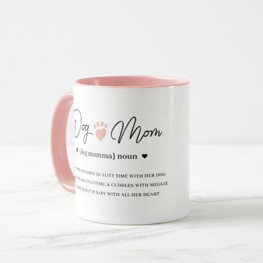 おもしろいユーモアのあるドッグのマパーソナライズされたマ定義写真 マグカップ (正面左)