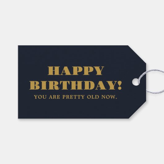 おもしろいユーモアのあるハッピーバースデー ギフトタグ (正面(横))