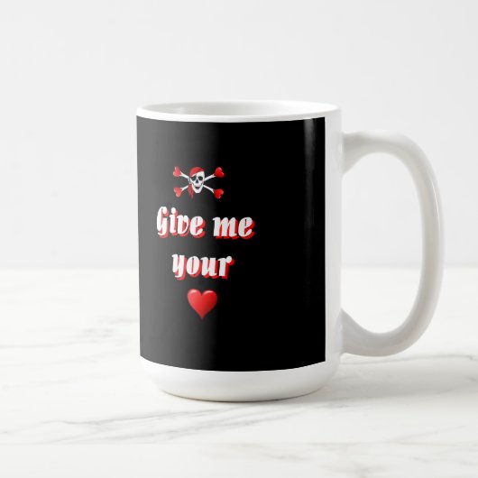 おもしろいユーモアのある海賊旗 コーヒーマグカップ (右)