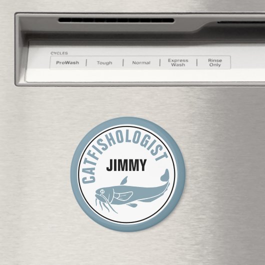 おもしろいユーモアのある魚釣り揚げレシピ調理師 マグネット (インサイチュ (食洗機))