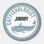 おもしろいユーモアのある魚釣り揚げレシピ調理師 マグネット (正面)