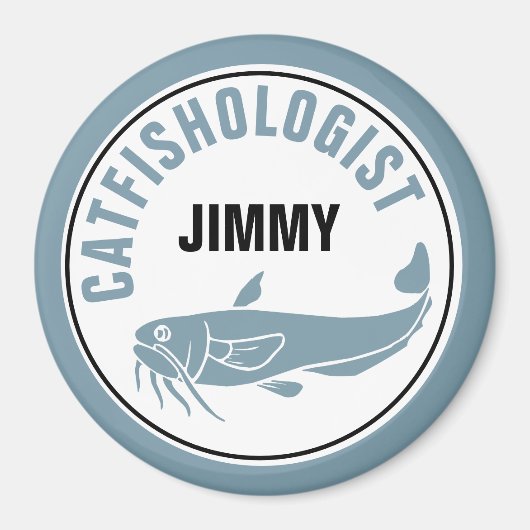 おもしろいユーモアのある魚釣り揚げレシピ調理師 マグネット (正面)