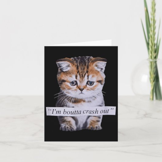 おもしろいユーモアの名言ミームねこ カード (正面)