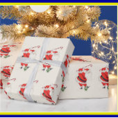 おもしろいユーモアレトロサンタ遊ゴルフ ラッピングペーパー