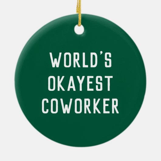 おもしろいユーモア世界で最も面白い同僚タイモダンプ セラミックオーナメント (裏面)