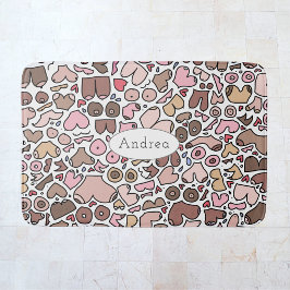 おもしろいユーモア中立胸像 バスマット