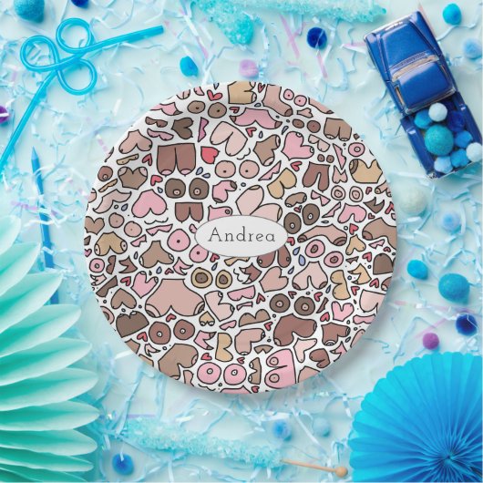 おもしろいユーモア中立胸像 ペーパープレート (パーティー)