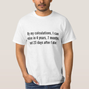 おもしろいユーモア退職Tシャツトップ間抜け Tシャツ