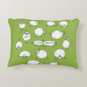 おもしろいヨガをする羊 アクセントクッション (裏面)