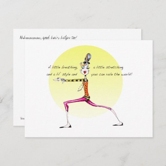 おもしろいヨガユーモアのポストカード ポストカード (正面/裏面)