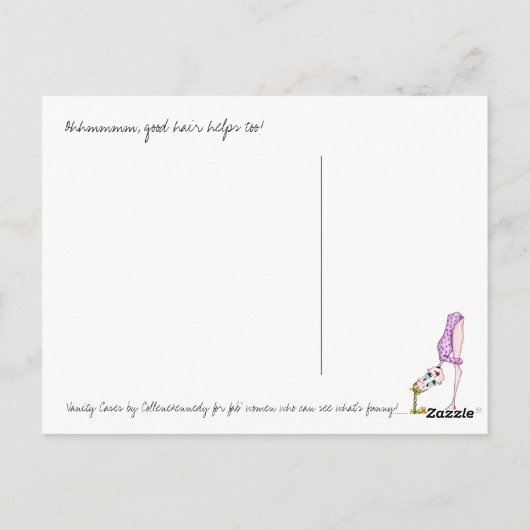 おもしろいヨガユーモアのポストカード ポストカード (裏面)