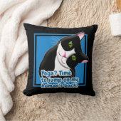 おもしろいヨガ猫 クッション (ブランケット)
