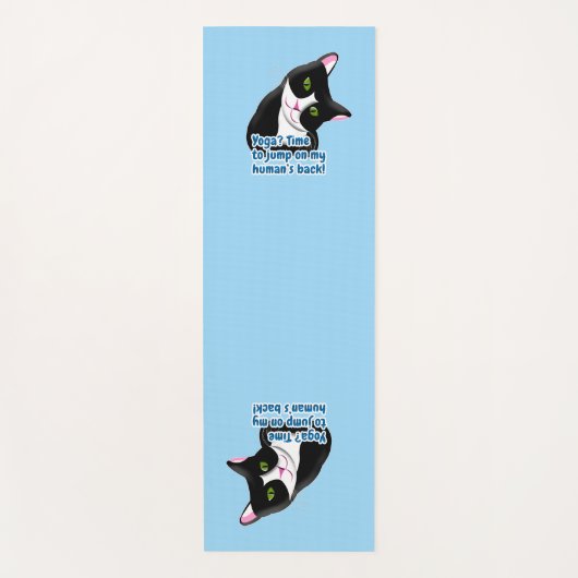 おもしろいヨガ猫 ヨガマット (正面)