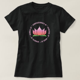 おもしろいヨガ「AF」ピンクロータス Tシャツ
