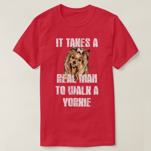 おもしろいヨークシャーテリア Tシャツ (デザイン正面)