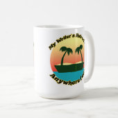 おもしろいライターズリトリートおもしろい作家観光客デザイン コーヒーマグカップ (正面右)