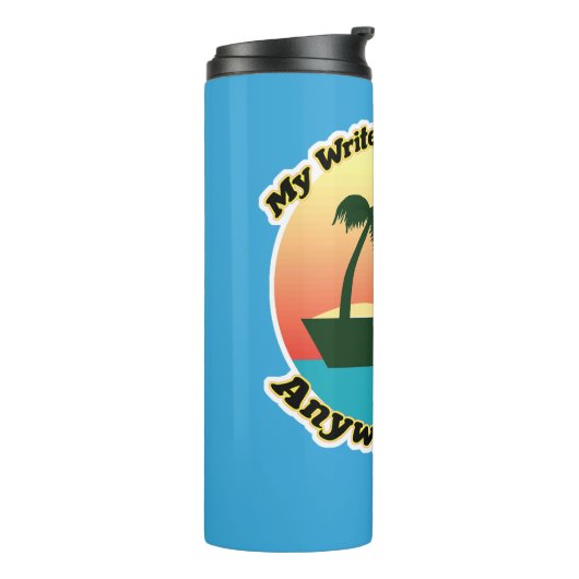 おもしろいライターズリトリートエピック作家ライフスタイルロゴ タンブラー (回転左)