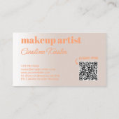 おもしろいライトタウペブラウンサニーオレンジはっきりしたタイポグラフィ 名刺 (裏面)