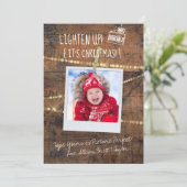 おもしろいライトンアップ写真家クリスマスホリデーカード (スタンド正面)