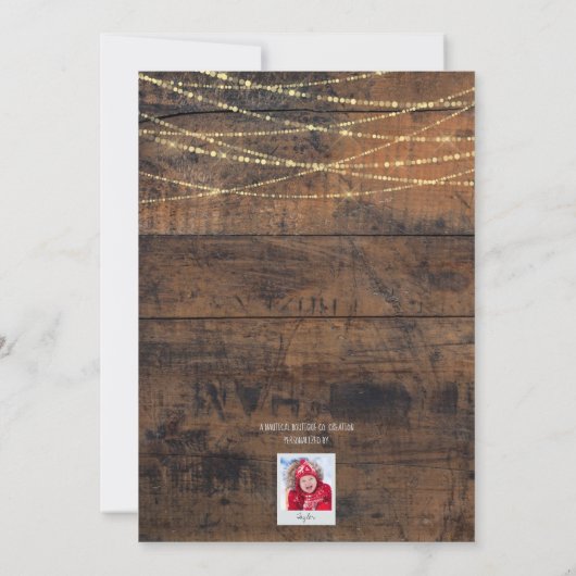 おもしろいライトンアップ写真家クリスマスホリデーカード (裏面)