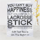 おもしろいラクロスグリーティングカード誕生日カード カード (黄色い花)