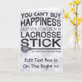 おもしろいラクロスグリーティングカード カード (黄色い花)