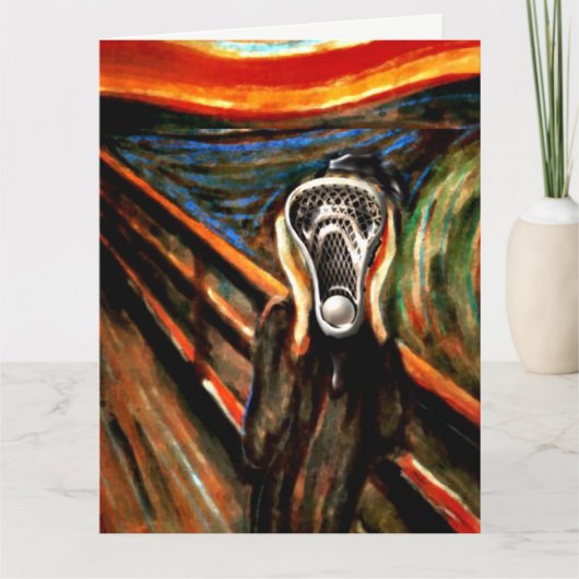 おもしろいラクロス誕生日 カード (正面)