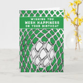 おもしろいラクロス誕生日 カード (黄色い花)