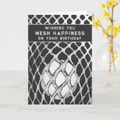 おもしろいラクロス誕生日 カード (黄色い花)