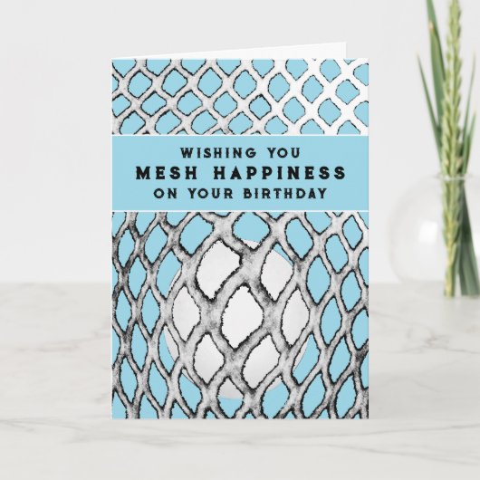 おもしろいラクロス誕生日 カード (正面)