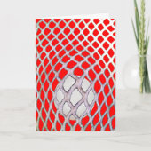 おもしろいラクロス誕生日 カード (正面)