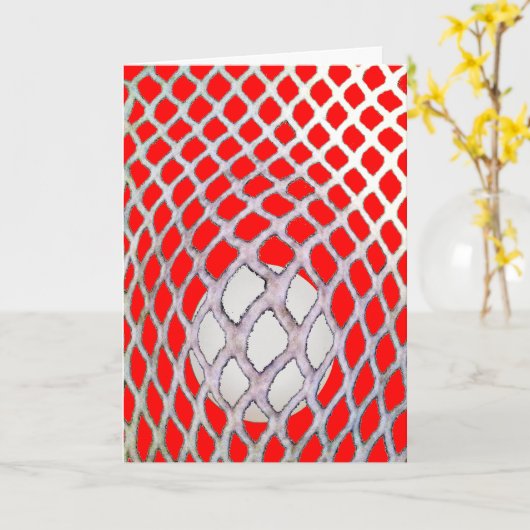 おもしろいラクロス誕生日 カード (黄色い花)